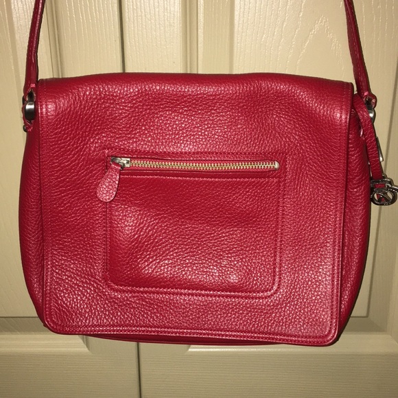 Gorgeous Red Leather Ghurka Crossbody Shoulder Bag - Picture 2 of 5